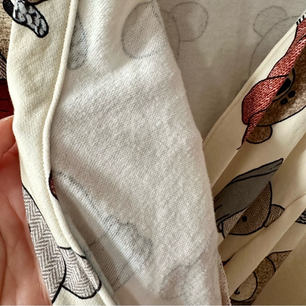 Perfectly Imperfect Comfy Teddy Bear Plaid Pajama Loungewear Wrap Top - Large - Picture 9 of 10